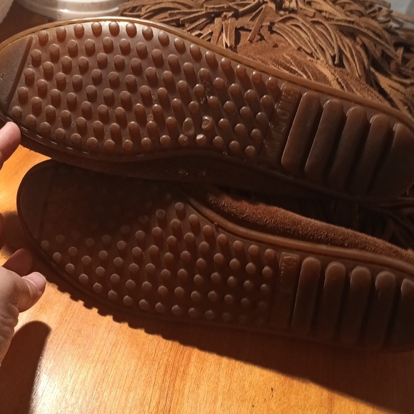 Minnetonka Fringe Brown Women's Boots Size 7 - Picture 10 of 16